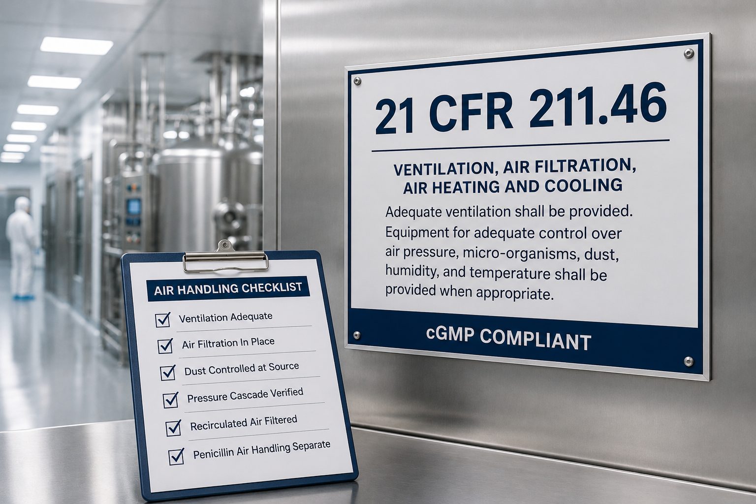 21 CFR 211.46 Dust Control Requirements, Explained