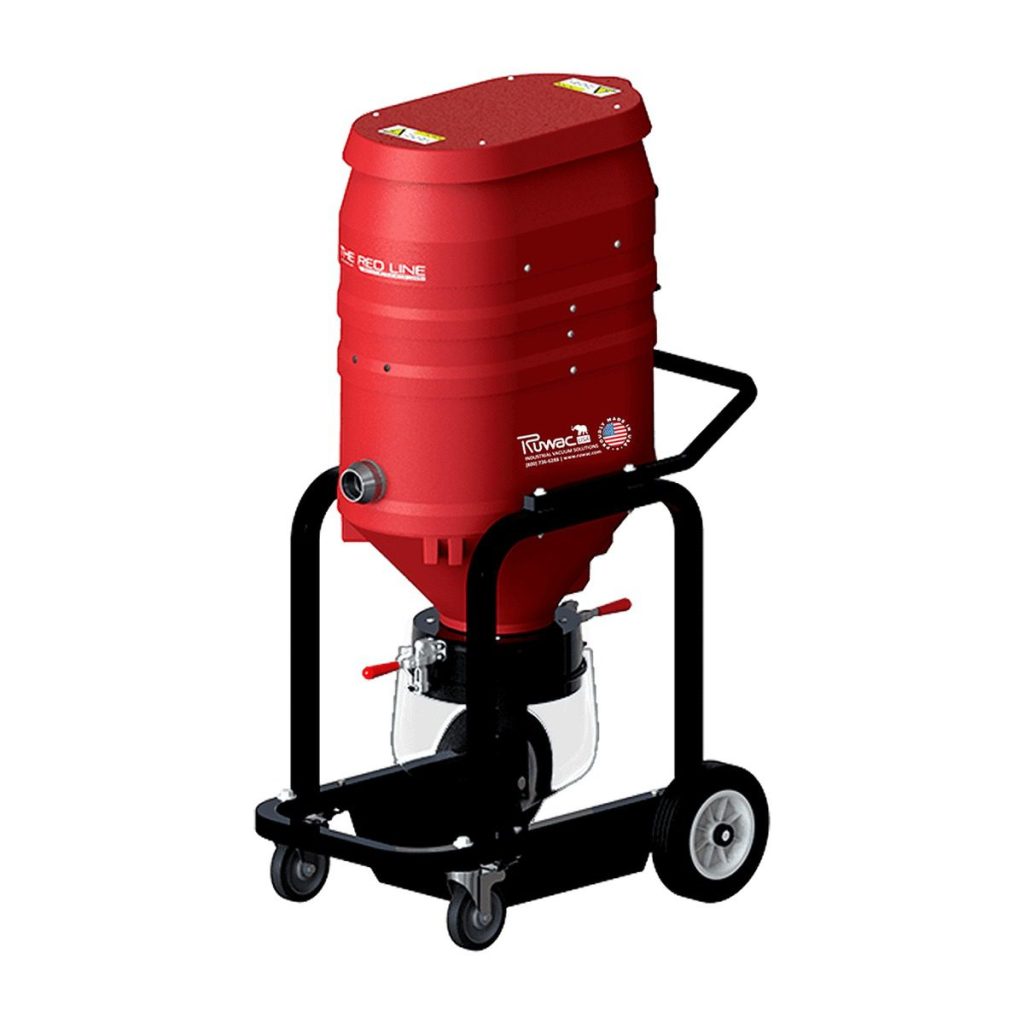 Ruwac RB211 Red Line direct bagging industrial vacuum, 210 CFM