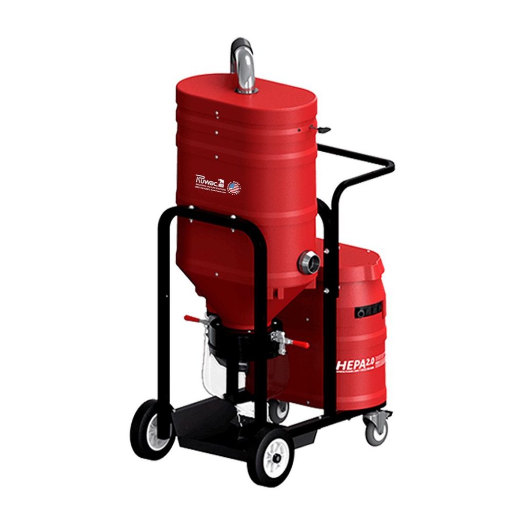 Ruwac RB352 Red Line single stack direct bagging industrial vacuum, 350 CFM, 220V