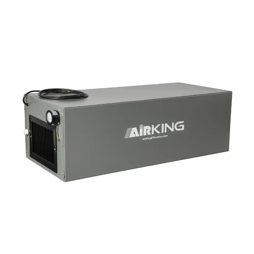 Air King M-11 ambient air cleaner, gray powder coated housing